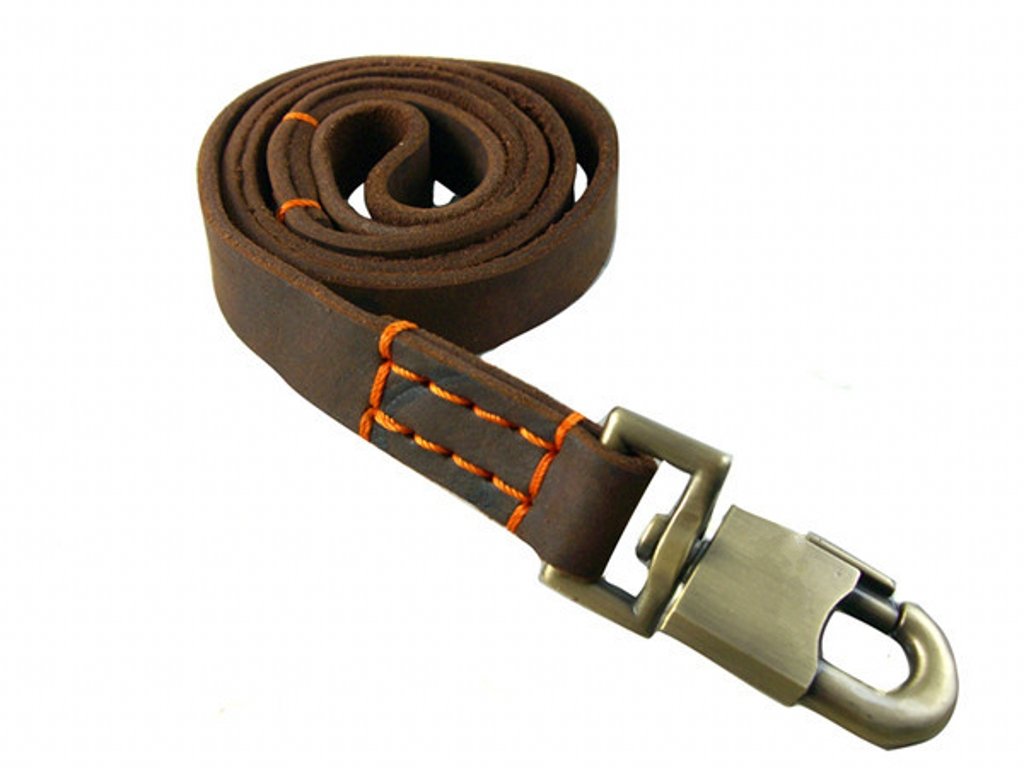 【 Genuine Leather Leash 】 5ft Braided Genuine Leather Dog Leash Pet Walking Training